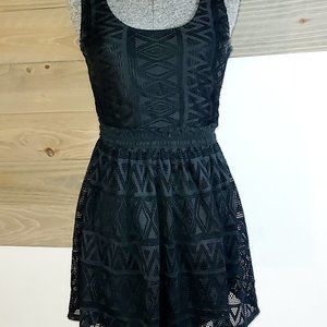 black crochet/lace dress